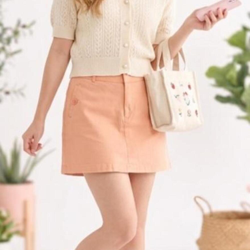 Dockers pastel PINK SHORT SKORT FAVORITE FIT shorts Size 12